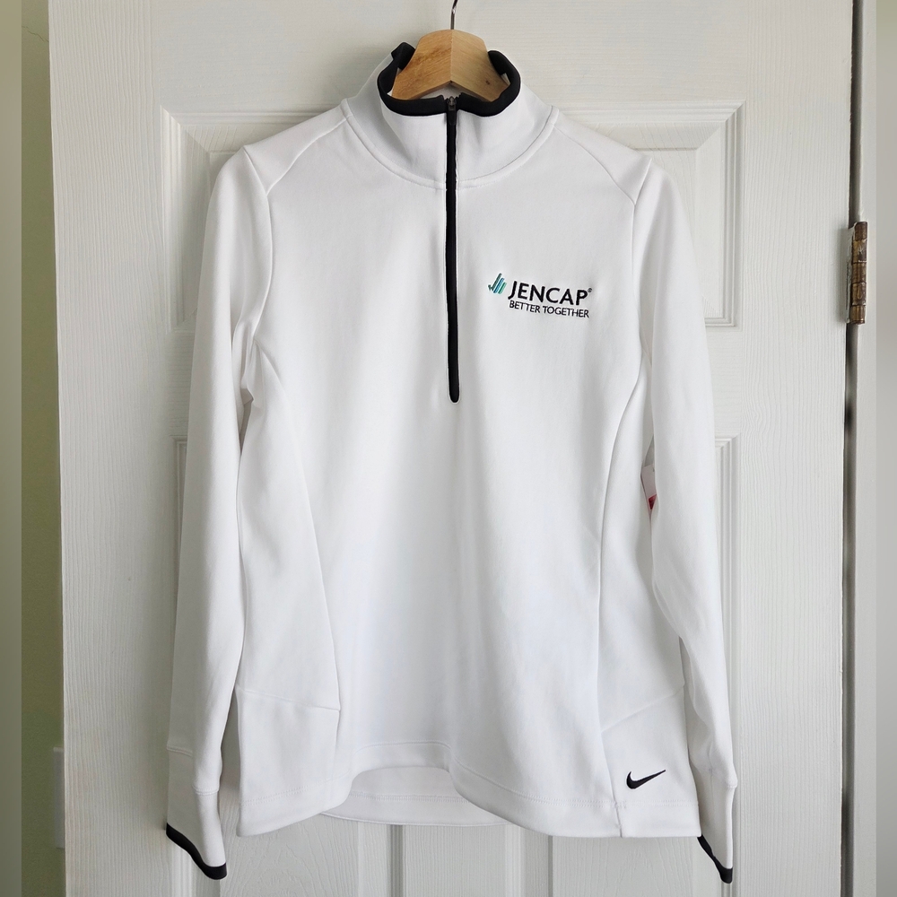 Nike ✨️ Women's White Quarter-Zip Pullover Size L